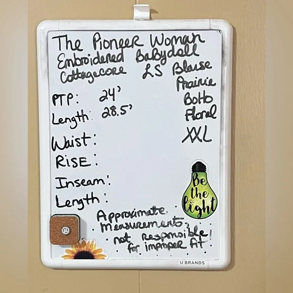 The Pioneer Woman XXL Embroidered Babydoll Floral Blouse Cottagecore Boho Spring - Picture 11 of 11